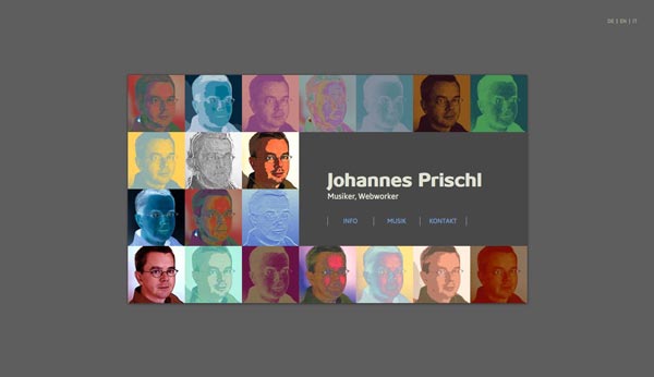 Startseite auf Tablet