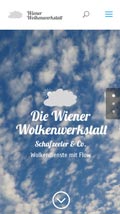 Website Wiener Wolkenwerkstatt auf einem Smartphone